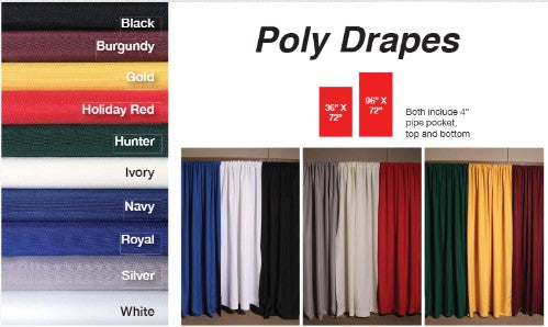 Pipe & Drape: Backdrop (3' and 8' heights), 10' Wide