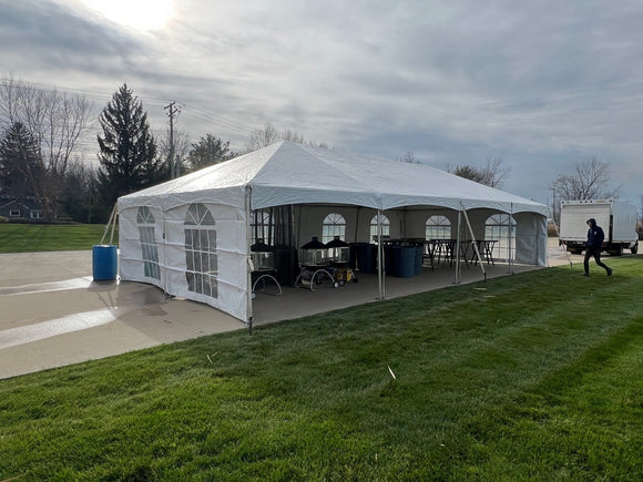 20 x 40 Foot Frame Tent (64-96 Seats)