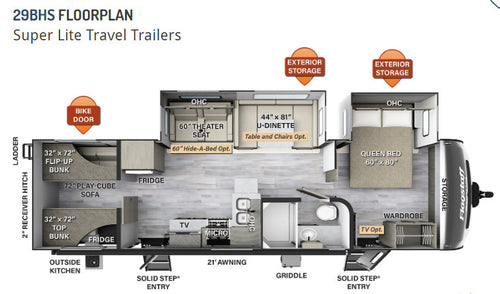2023 Flagstaff Bunk Room Travel Trailer / Camper (36 Footer)