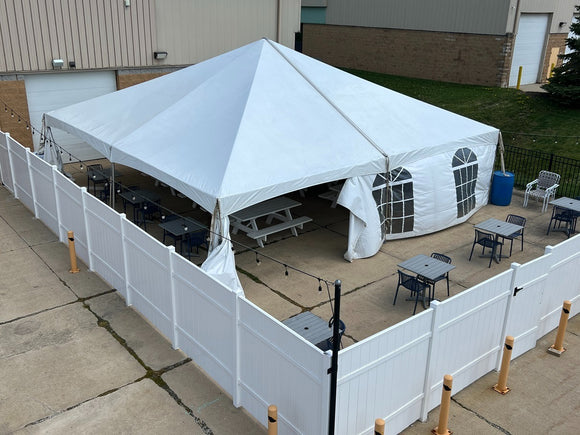 30 x 30 Foot Frame Tent (72-120 Seats)