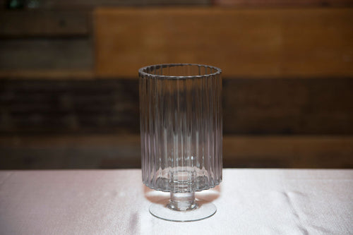Centerpiece - Ribbed Glass Vase 9