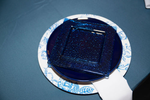 Blue Floral 13 Charger