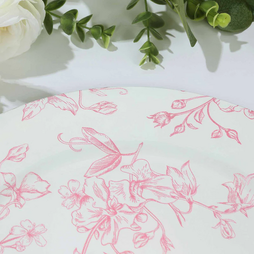 Pink Floral 13 Charger