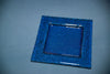 Cobalt Blue Square Crackled Salad Plate