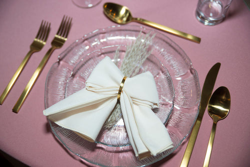 Matte Gold Cubed Dinner Knife