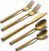 Matte Gold Cubed Dinner Fork