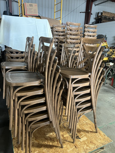 Chestnut Resin Crossback Chair