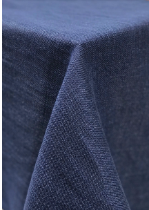 Blue textured linen that resembles denim.
