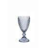 A dusty blue water goblet perfect for any place setting rental in Northeast, OH