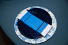Cobalt Blue Square Crackled Salad Plate