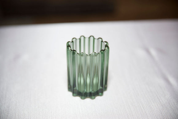 Centerpiece - Green Glass Votive Holder
