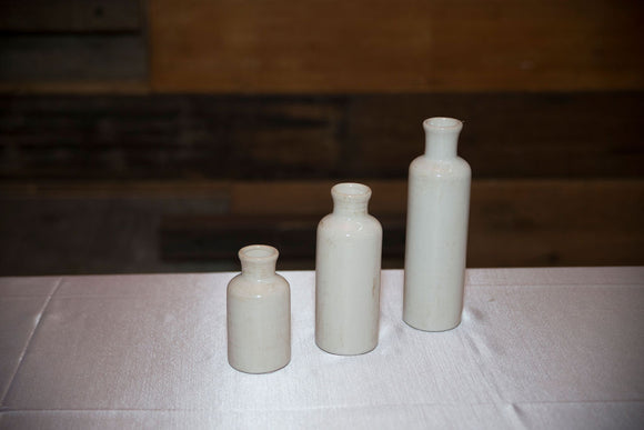 Centerpiece - Off-White Ceramic Vases (Set of 3)