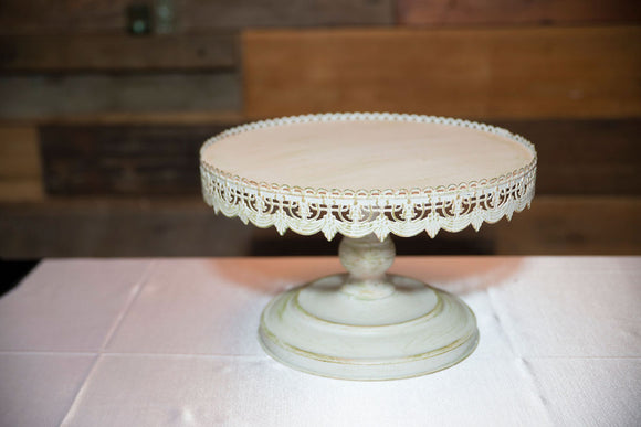Vintage Off-White Cake Stand - 16