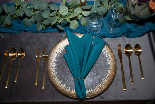 Matte Gold Cubed Salad Fork