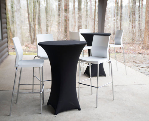 White High Back Outdoor Barstool