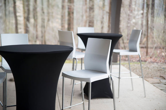 White High Back Outdoor Barstool