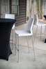 White High Back Outdoor Barstool