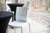 White High Back Outdoor Barstool