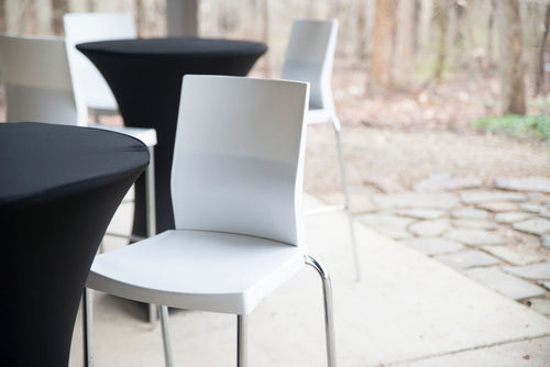 White High Back Outdoor Barstool
