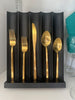 Matte Gold Cubed Salad Fork
