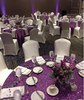 Purple Sequin linens for a purple and white wedding color scheme.