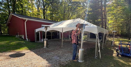 A 20x30 tent is the perfect set up for a 40th birthday party in North Royalton.
