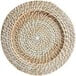 13 Blonde Rattan Bamboo Charger plate perfect for a wedding or formal place setting in Akron or Cleveland Ohio.
