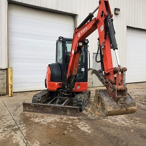 Mini Excavator 3.5 Ton - Kubota U35 - ENCLOSED CAB W/ Thumb