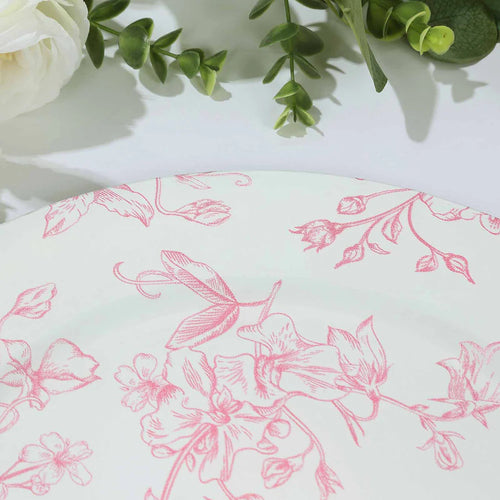 Pink Floral 13 Charger
