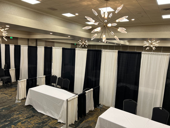 Pipe & Drape: Backdrop (3' and 8' heights), 10' Wide