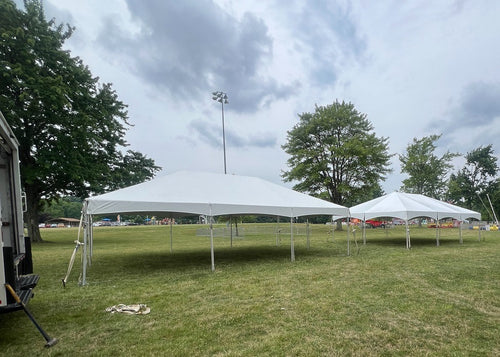 Tent rentals set up for Broadview Heights Home days. 