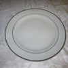 Mint Julep White Dinner Plate with Silver Trim